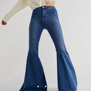 Free people just float on flare jeans